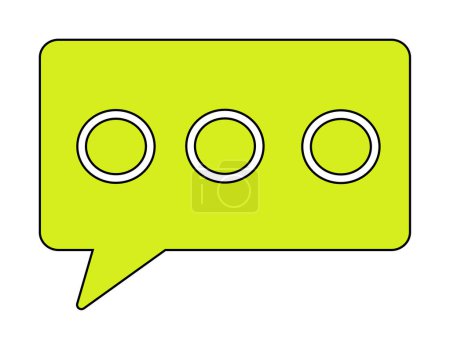 Ilustración de Simple icono de chat, burbuja de voz, ilustración de vectores - Imagen libre de derechos