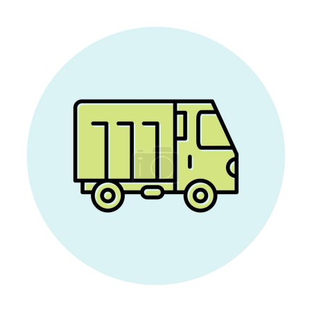 Téléchargez les illustrations : Camion icône vecteur pour votre conception web et application mobile, concept de logo de camion cargo - en licence libre de droit