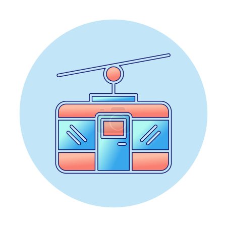 Ilustración de Simple icono del teleférico, ilustración vectorial - Imagen libre de derechos