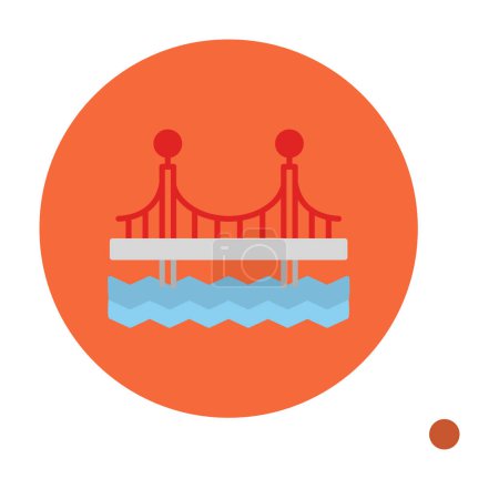 Illustration for Vector illustration of bridge modern icon - Royalty Free Image