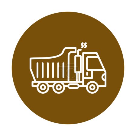 Illustration for Vector Design Dumper Truck Icon Style - Royalty Free Image