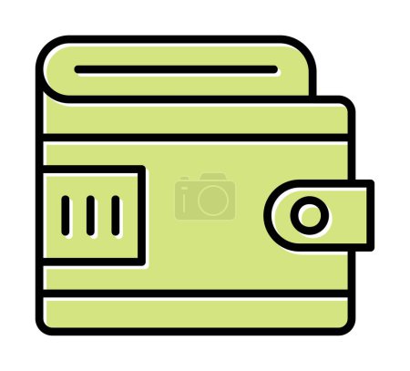 Téléchargez les illustrations : Icône vectorielle portefeuille illustration simple - en licence libre de droit