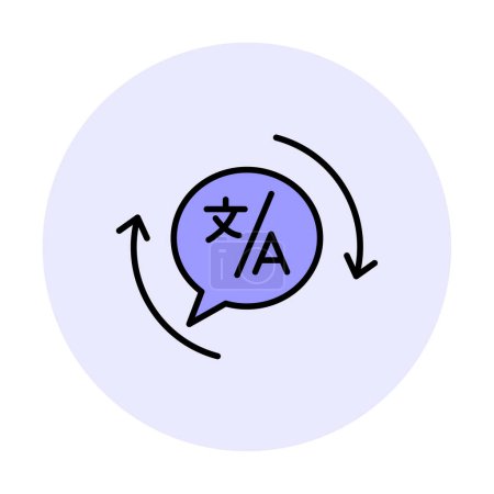 Ilustración de Traducción de idiomas icono web, ilustración vectorial - Imagen libre de derechos