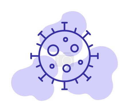 Illustration for Flat style corona virus pandemic icon vector design - Royalty Free Image