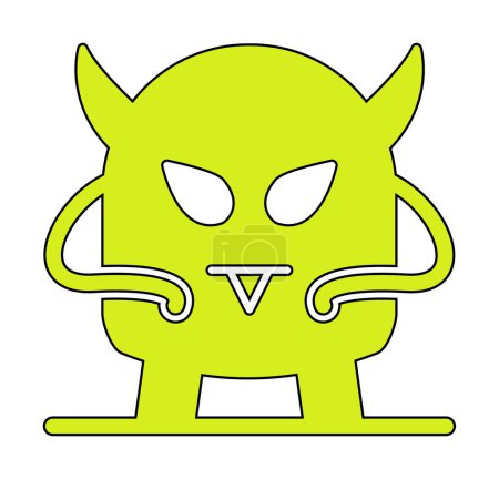 Illustration for Monster  flat icon vector - Royalty Free Image