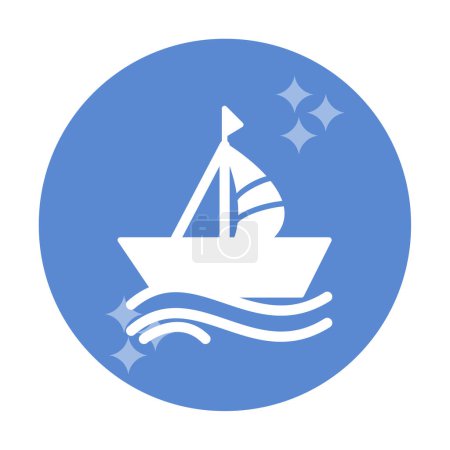 Illustration for Boat icon vector illustration design - Royalty Free Image