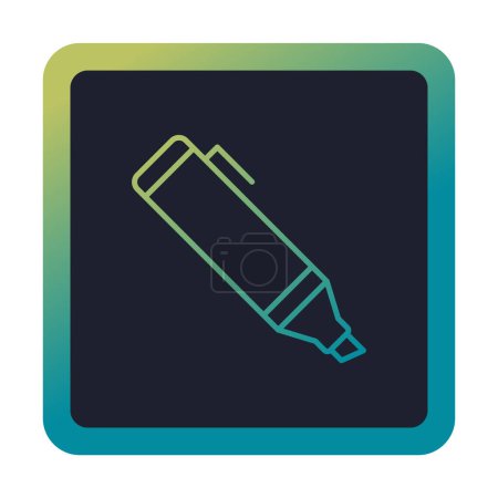 Illustration for Highlighter icon web simple illustration - Royalty Free Image