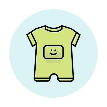 Téléchargez les illustrations : Icône de tenue de bébé garçon, illustration vectorielle - en licence libre de droit