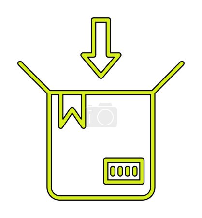 Icono del paquete vector ilustración

