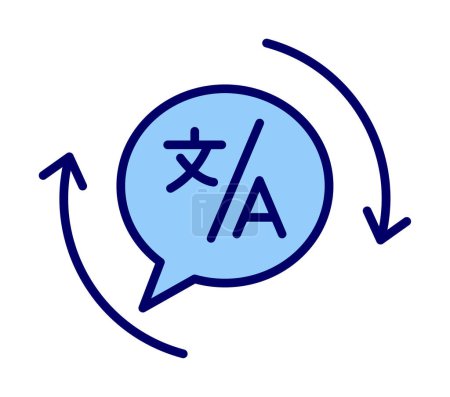 Language translation web icon, vector illustration