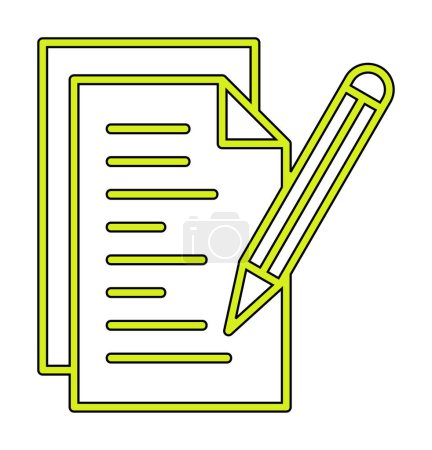 Illustration for Note and pencil vector illustration - Royalty Free Image