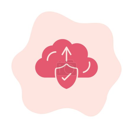 Illustration for Upload vector icon, cloud storage symbol. Modern, simple flat vector illustration for web site or mobile app - Royalty Free Image