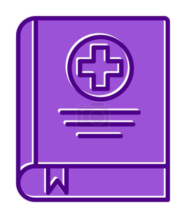 Téléchargez les illustrations : Livre médical icône web, illustration vectorielle - en licence libre de droit