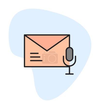 Illustration for Voice Mail icon, vector illustration - Royalty Free Image