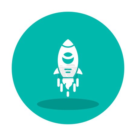 Illustration for Simple spaceship icon vector illustration - Royalty Free Image