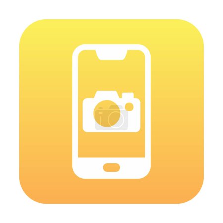 Téléchargez les illustrations : Icône de caméra smartphone, illustration vectorielle - en licence libre de droit