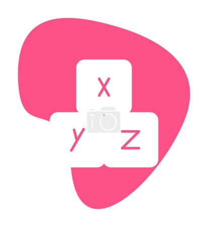 Ilustración de Alfabeto cubos icono web, vector de ilustración - Imagen libre de derechos