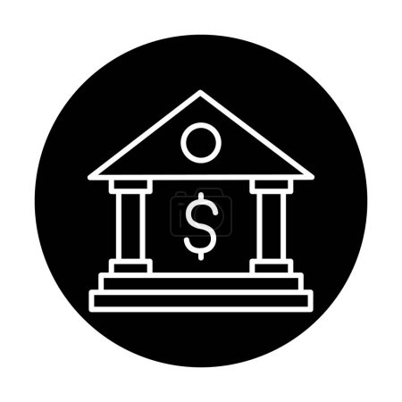 Ilustración de Banco icono aislado sobre fondo blanco - Imagen libre de derechos