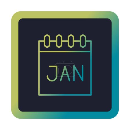 Illustration for Calendar flat icon, vector illustration - Royalty Free Image