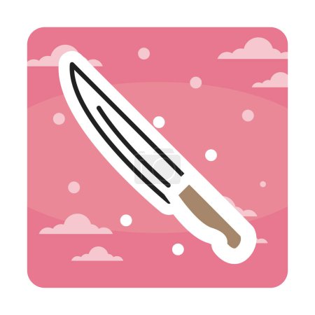 Téléchargez les illustrations : Simple couteau web icône vectorielle plate - en licence libre de droit