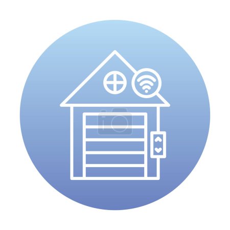 Ilustración de Smart Garage icono web, ilustración vectorial - Imagen libre de derechos