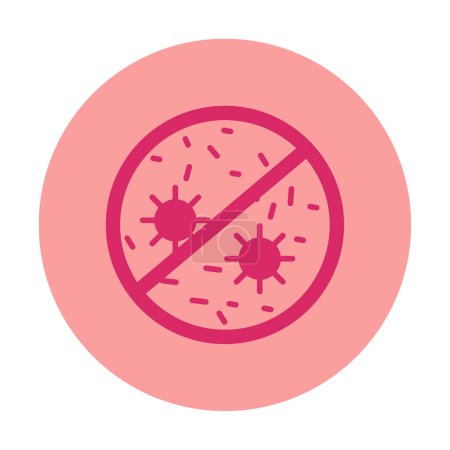 Téléchargez les illustrations : Icône antibactérienne. signe du virus. vecteur - en licence libre de droit