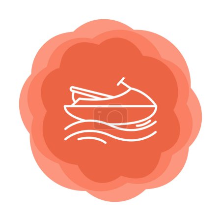 Ilustración de Icono de la moto acuática. Ilustración simple del icono del vector de moto acuática de mar para el diseño web - Imagen libre de derechos