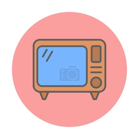 Illustration for Old Tv icon vector illustration - Royalty Free Image