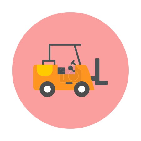 Téléchargez les illustrations : Forklift icon vector. thin line sign. isolated contour symbol illustration - en licence libre de droit