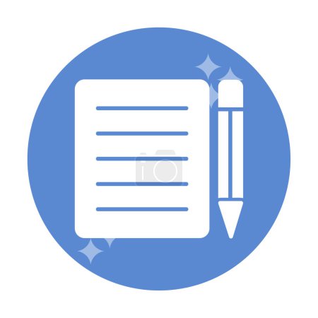 Ilustración de Simple icono de la almohadilla de nota, ilustración del vector - Imagen libre de derechos