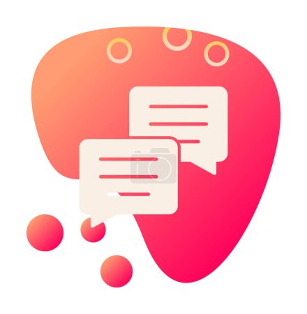 Ilustración de Burbujas de voz simples Icono de conversación, ilustración vectorial - Imagen libre de derechos