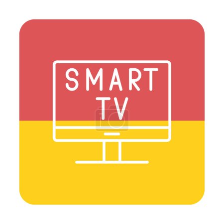 Ilustración de Simple Smart Tv icono, vector de ilustración - Imagen libre de derechos