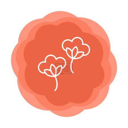 Illustration for Web simple illustration of cotton flowers - Royalty Free Image