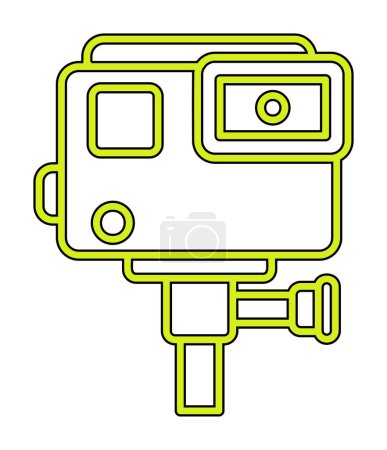 Illustration for Action Camera icon vector illustration - Royalty Free Image