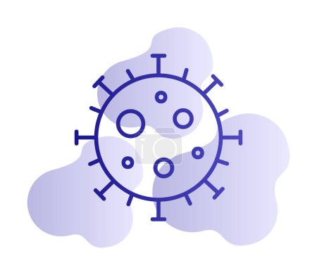 Illustration for Flat style corona virus pandemic web icon - Royalty Free Image