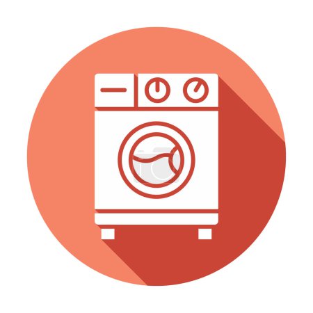 Téléchargez les illustrations : Icône de machine à laver, illustration vectorielle - en licence libre de droit