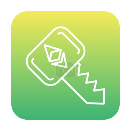 Illustration for Ethereum key icon, vector illustration design - Royalty Free Image