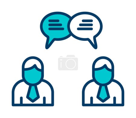 Illustration for Users chat communication concept vector illustration - Royalty Free Image