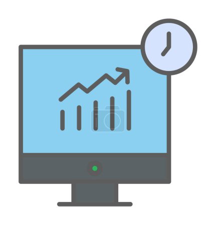 Illustration for Vector illustration of Stocks Analytics modern icon - Royalty Free Image