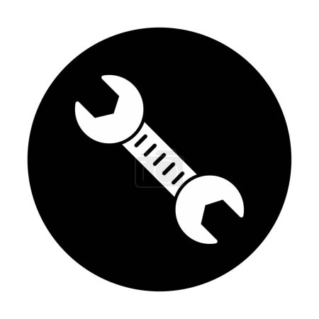 Illustration for Wrench vector icon, modern work repair tools in flat style - Royalty Free Image