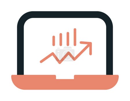 Illustration for Vector illustration, Stocks Monitoring icon element background - Royalty Free Image