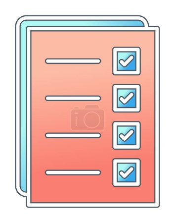 Illustration for Checklist vector icon illustration - Royalty Free Image