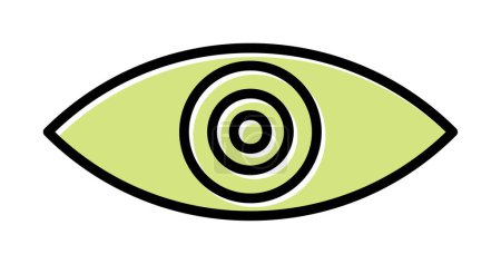 Illustration for Eye icon. flat vector illustration - Royalty Free Image