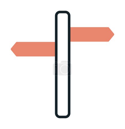Illustration for Two way direction icon. Vector illustration, flat design - Royalty Free Image
