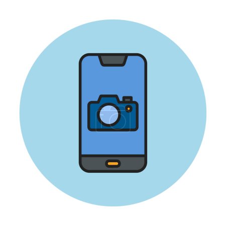Ilustración de Icono de cámara Smartphone, ilustración vectorial - Imagen libre de derechos