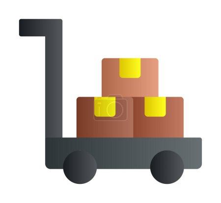 Illustration for Trolley icon, vector illustration design. - Royalty Free Image