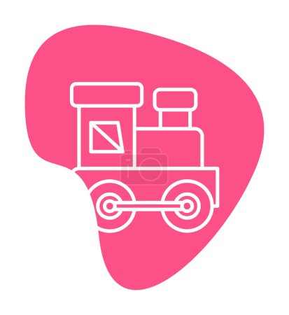 Ilustración de Ilustración vectorial del icono del juguete del tren - Imagen libre de derechos