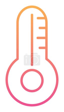 Illustration for Vector illustration of flat thermometer icon - Royalty Free Image