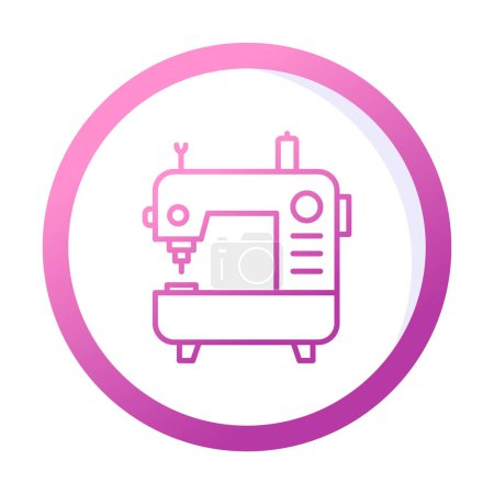 Ilustración de Máquina de coser icono vector web - Imagen libre de derechos
