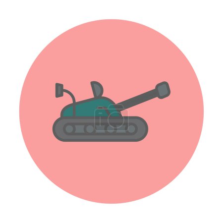 Illustration for Military tank icon, vector illustration - Royalty Free Image
